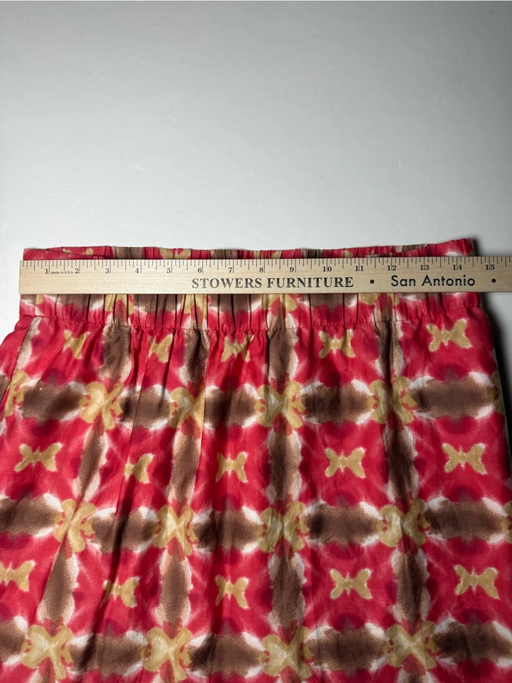 J Crew Size 2 lkat print Pull on mini Skirt with pockets.  100% cotton fabric